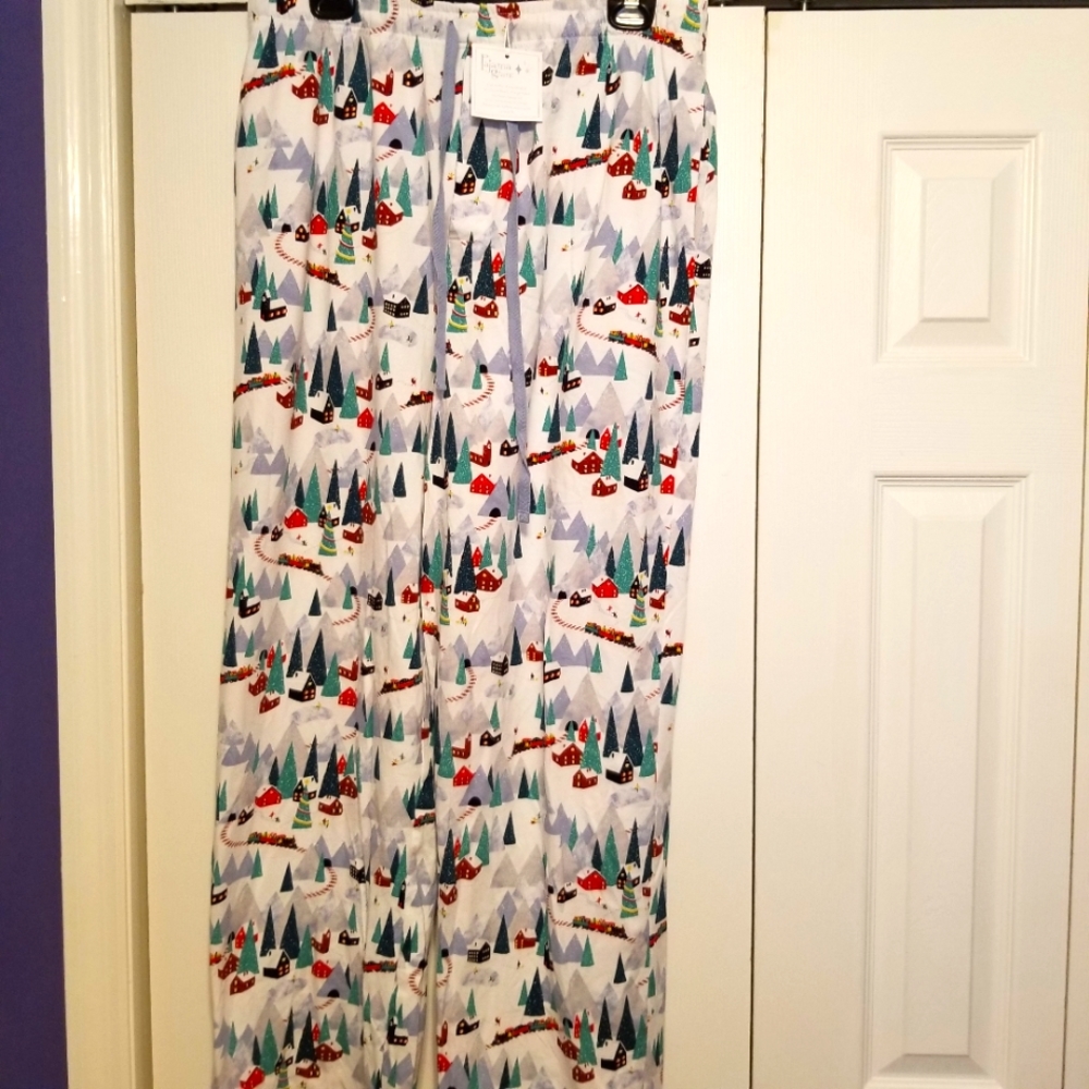 Pajamagram Christmas Town Design Pajama Bottoms Men's NWT